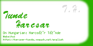 tunde harcsar business card